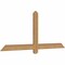 Ekena Millwork Eugene Smooth Timber Gable Bracket, Western Red Cedar, 60"W x 25"H x 1 1/2"D x 3 1/2"F, 10/12 Pitch GBW060X25X0204EUG00SWR - alternate 5